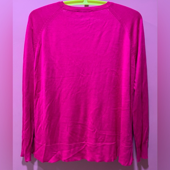 Zara Full Sleeve Knit Top Hot Pink Top Size US L - Picture 2 of 3